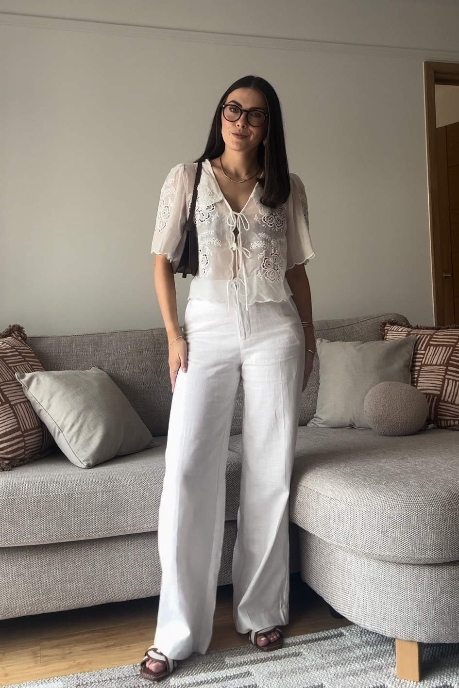 White linen summer outfit 🤍 

mango lace blouse, linen trousers, tan bag, H&M, Marks and Spencer, Mango

#LTKuk #LTKeurope #LTKsummer
