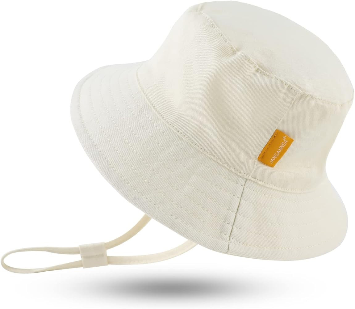 Cotton Baby Sun Hat Infant Toddler Boys Girls Bucket Hats Summer Sun Protection Kids Beach Caps | Amazon (US)