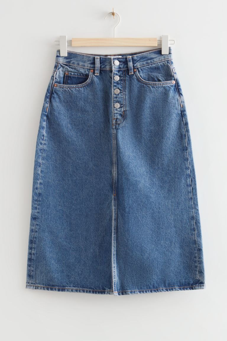 Denim Midi Skirt | H&M (UK, MY, IN, SG, PH, TW, HK)