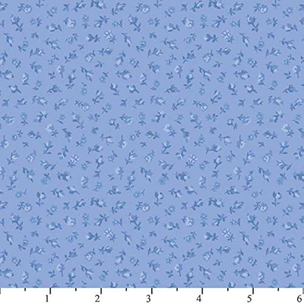Blue Floral Potpourri Cotton Fabric by The Yard, Precut 1 Yard Pieces | Amazon (US)