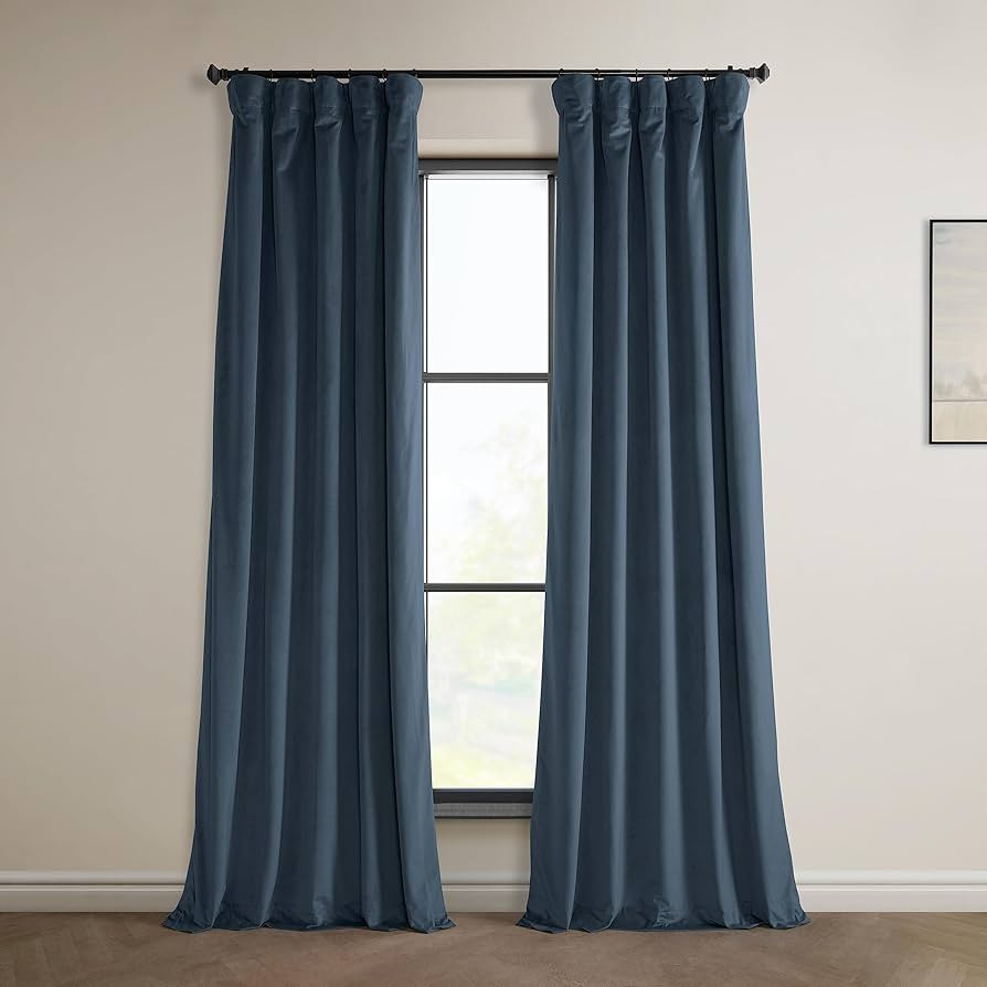HPD Half Price Drapes Heritage Plush Velvet Curtains 84 Inches Long Room Darkening Curtains for B... | Amazon (US)