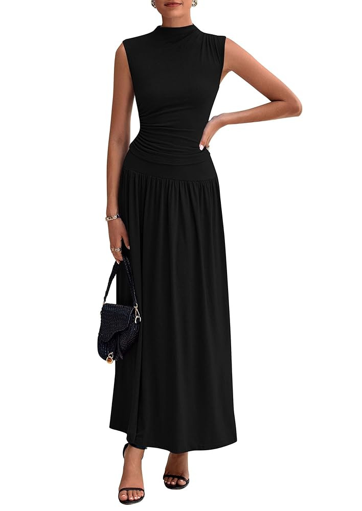 PRETTYGARDEN Womens Skirt Sets 2025 Summer Ruched Tank Tops Ruffle Maxi Skirts Wedding Guest Matc... | Amazon (US)