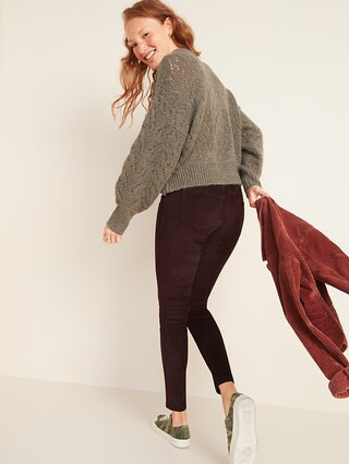 Mid-Rise Rockstar Super Skinny Pop-Color Corduroy Pants for Women | Old Navy (US)