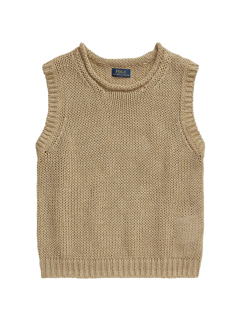 Linen-Cotton Sleeveless Sweater | Saks Fifth Avenue