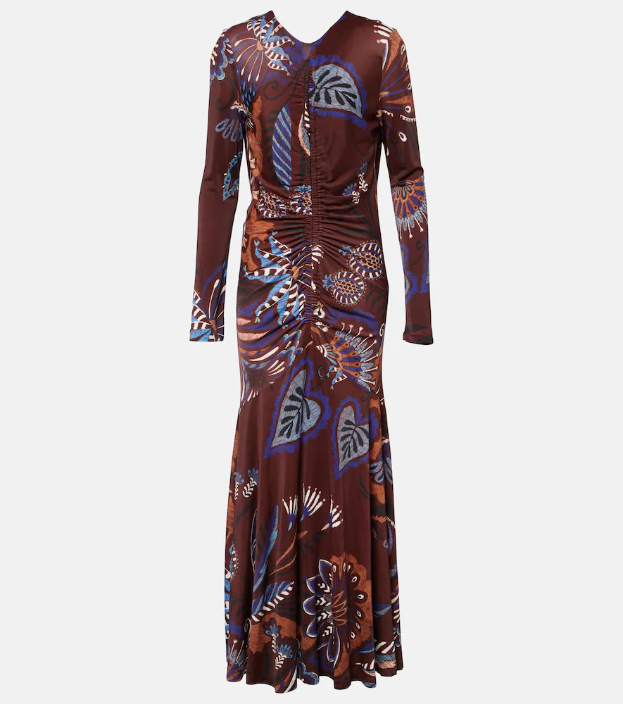Farm Rio Delicate Garden ruched maxi dress | Mytheresa (US/CA)