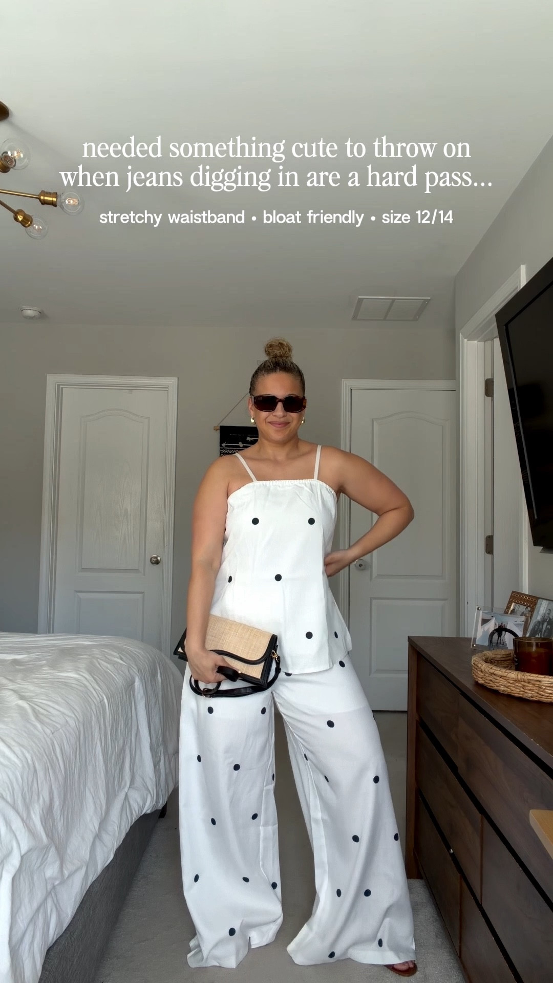 Loving this polka dot set! Wearing an xl