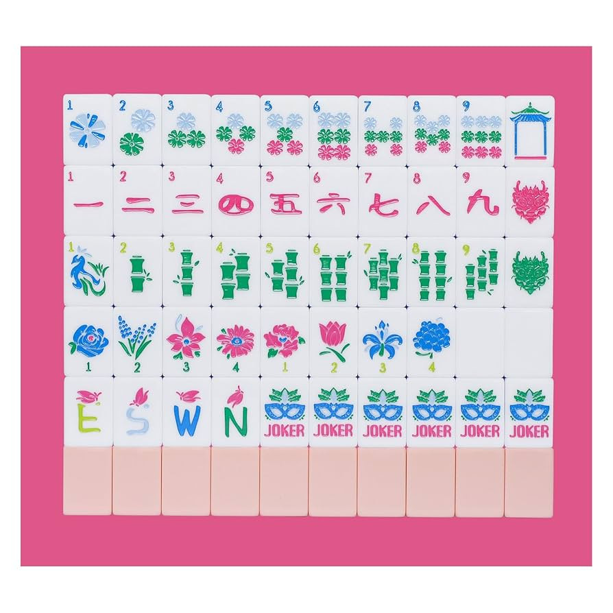 American Mahjong Tile Set, 160 Acrylic Engraved Mahjong Tiles with Carrying Bag and Accessories | Amazon (US)