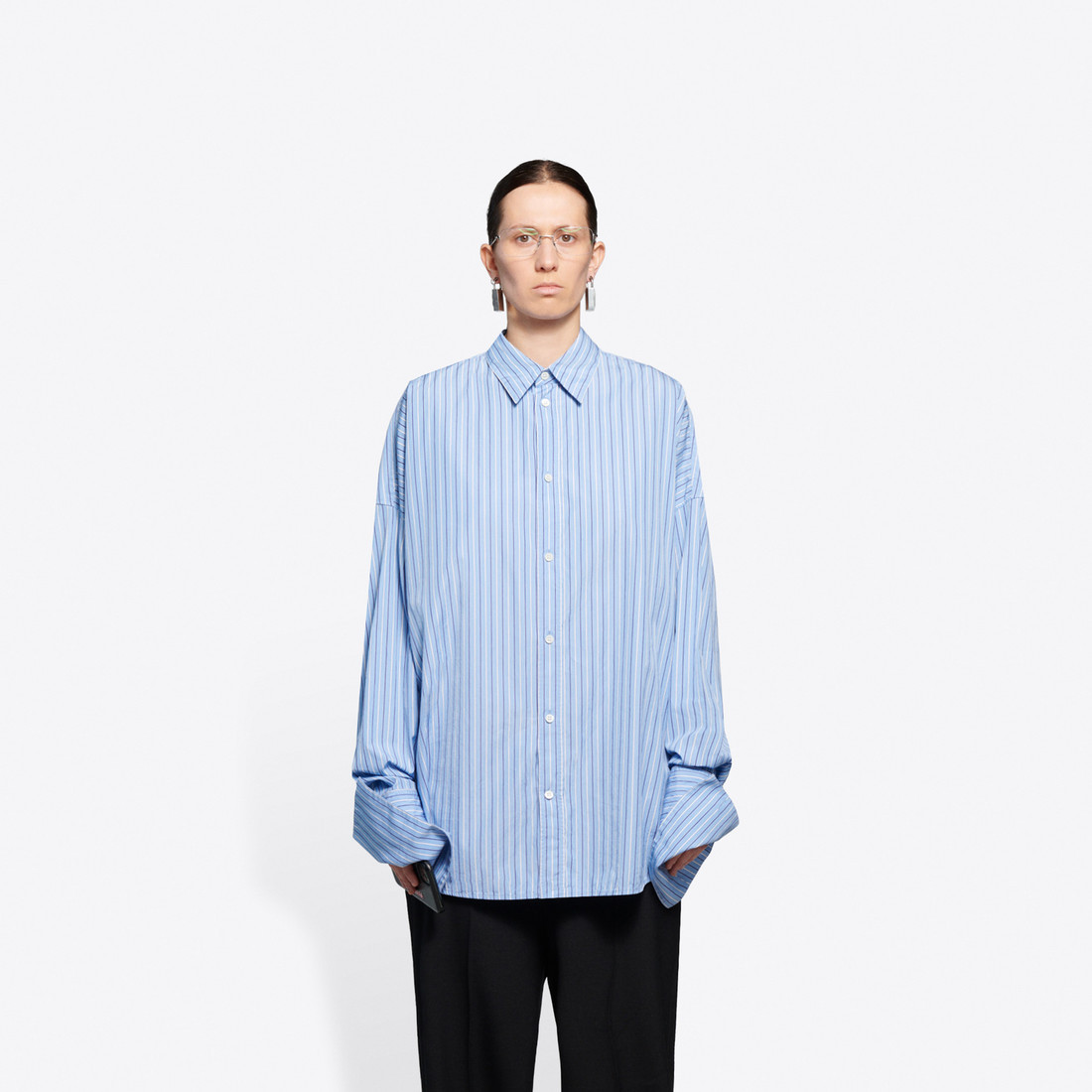 Balenciaga - Cocoon Tuxedo Shirt Sky Blue | Balenciaga