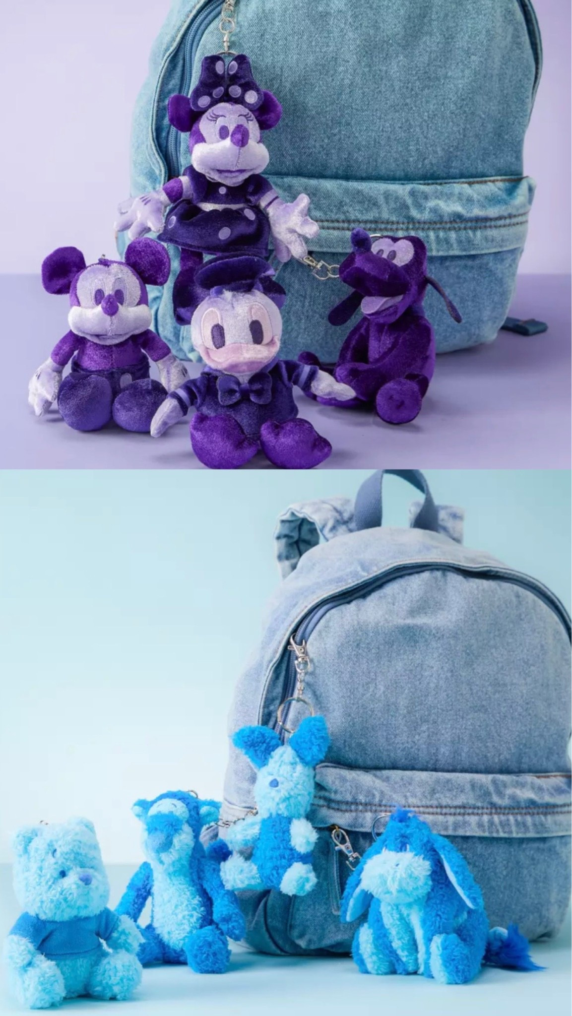 New D23 Disney bag charms have arrived online! There is a purple set and a blue one! Purple comes in Mickey, Minnie, Donald and Pluto. Blue is Pooh, Tigger, Piglet and Eeyore.

#LTKmomlife