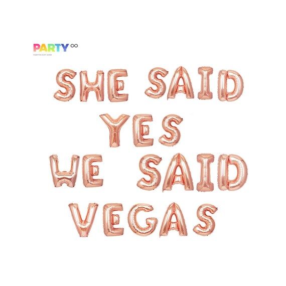 Vegas Balloon Banner | Bachelorette Party Decor | Las Vegas Party Decorations | She Said Yes We S... | Etsy (US)