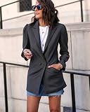 The Drop Women's Charcoal Cutout-Back Blazer by @lucyswhims, XXS | Amazon (US)