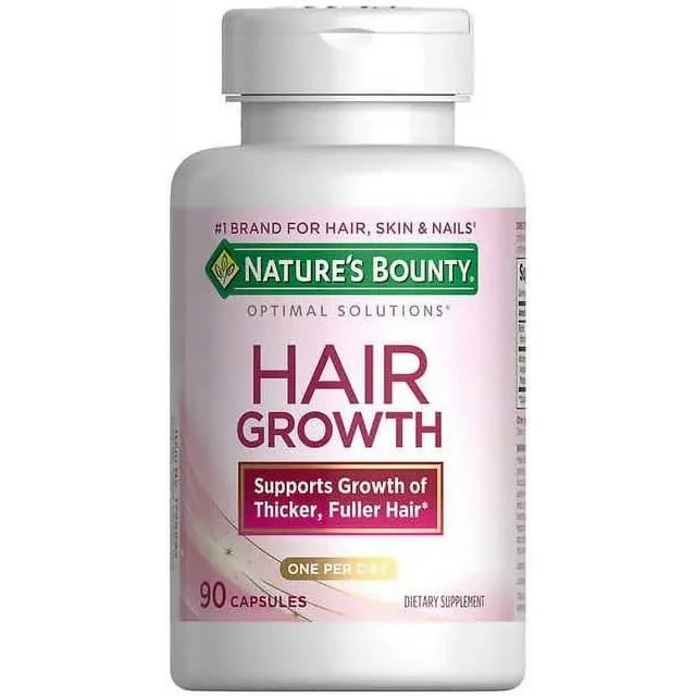 Nature's Bounty Optimal Solutions Hair Growth, 90 Capsules | Walmart (US)