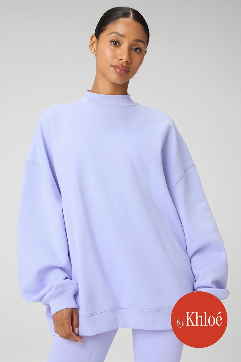 Cozy Fleece Oversized Mock Neck Sweatshirt | Fabletics