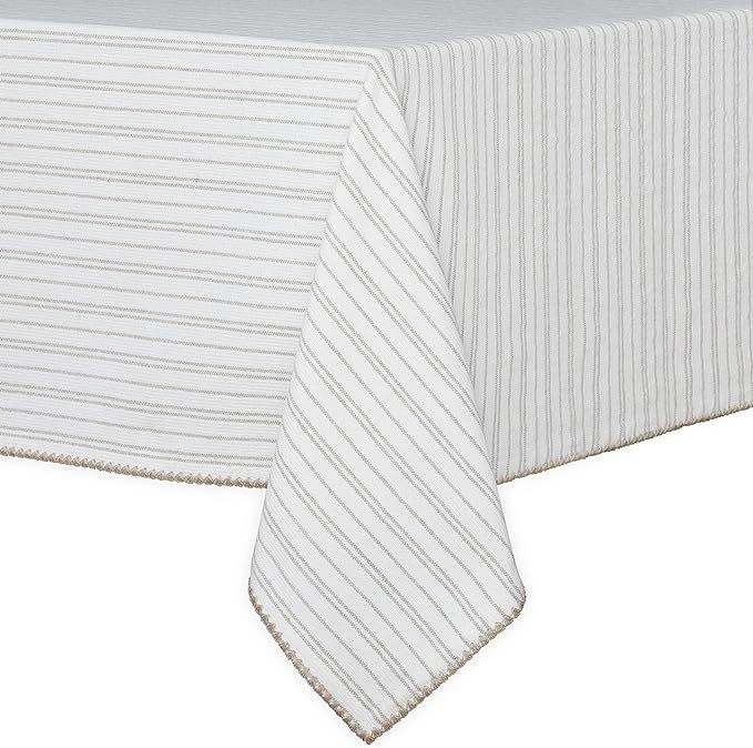 Folkulture Table Cloth for Rectangle Table 60 x 72 Inches, 100% Cotton Boho Tablecloth for Farmho... | Amazon (US)