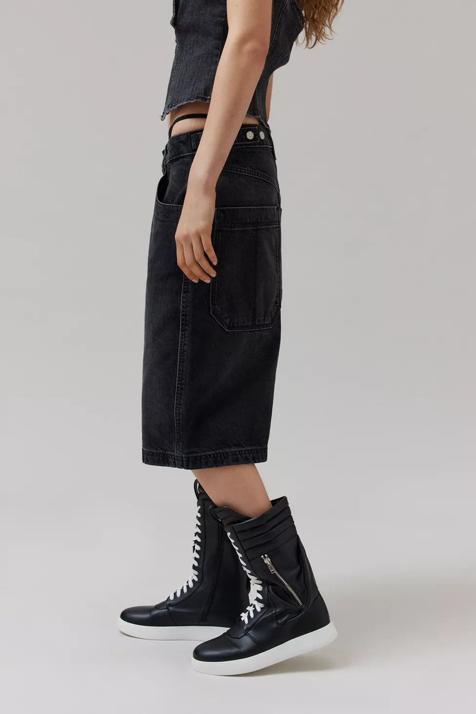 BDG Leo Longline Denim Jort | Urban Outfitters (US and RoW)