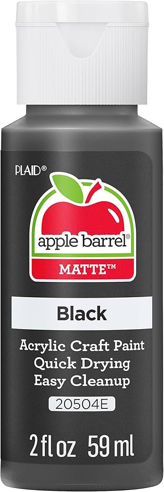 Apple Barrel Acrylic Paint in Assorted Colors (2 Ounce), 20504 Black | Amazon (US)