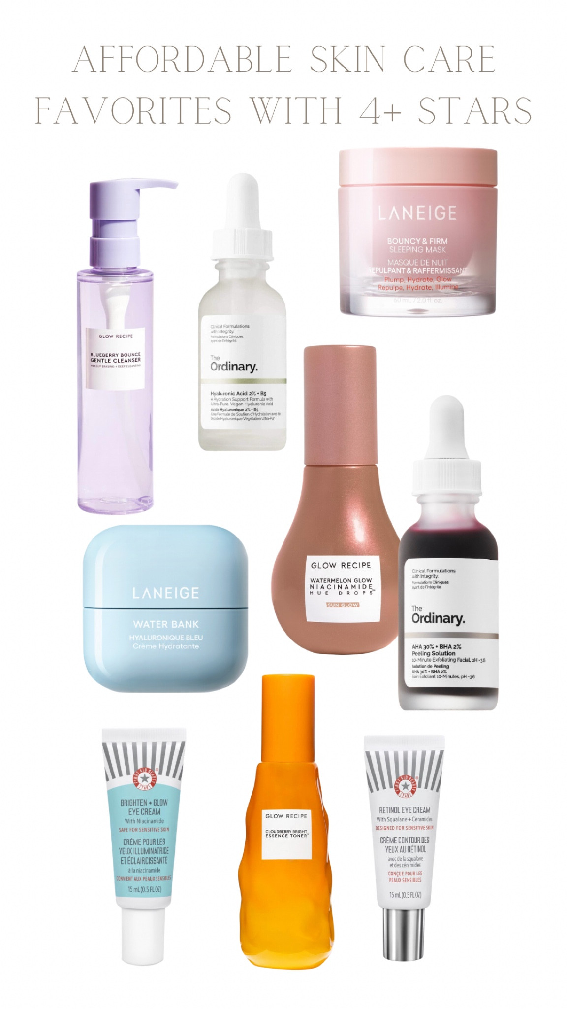 My favorite skin care staples under $50!
Serum, facial cleanser, toner, moisturizer, sleeping mask. I love how affordable these products are!

#LTKstyletip #LTKfindsunder50 #LTKbeauty