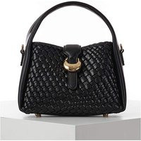 Luella Grey Maggie Black Weave Crossbody | Simply Be (UK)