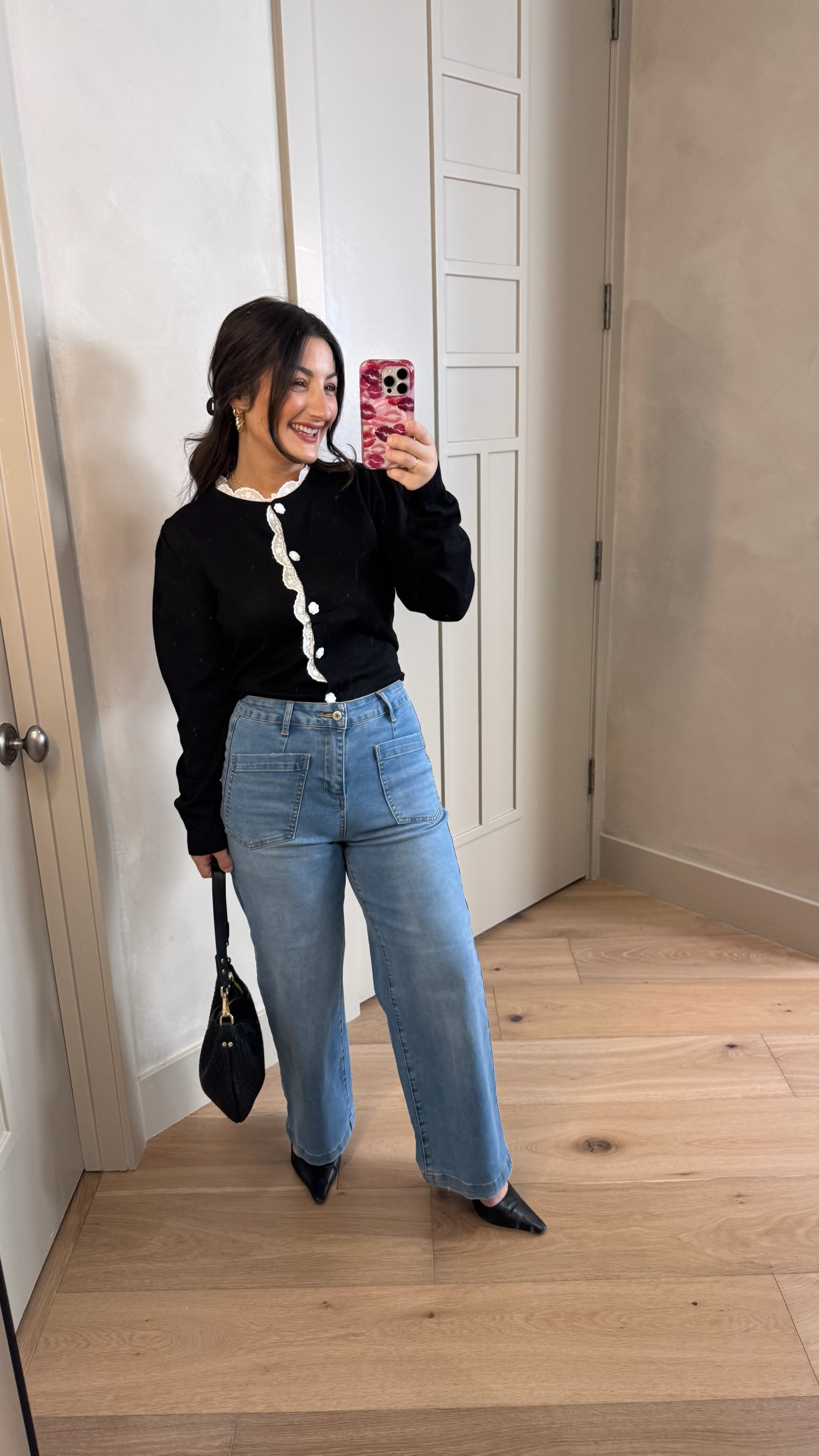 This cardigan with lace detail is so chic!! Top size small, Jeans size 6 

5'0" 140lbs
Petite friendly

#LTKdayinmylife #LTKootd #LTKPetite