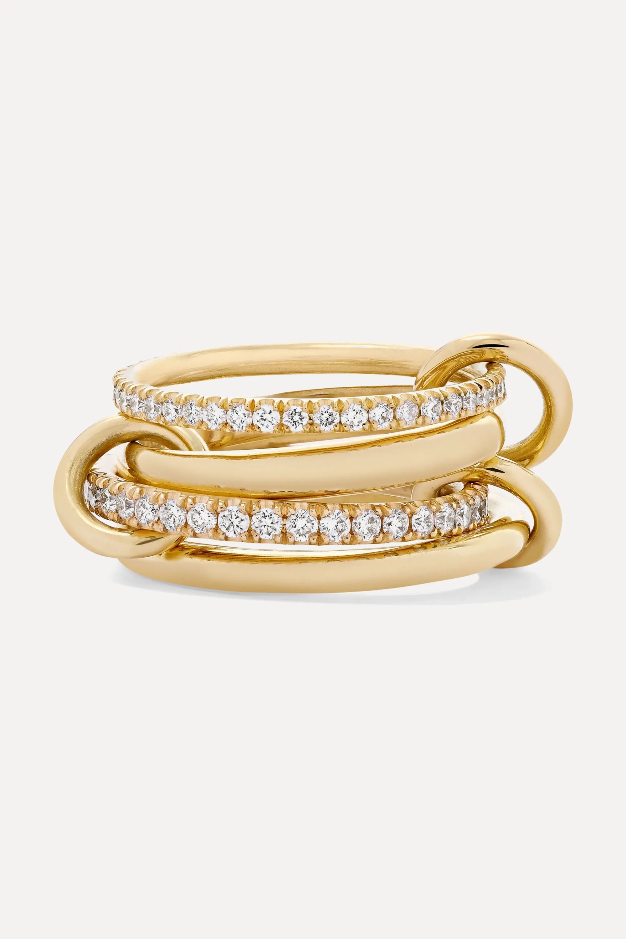 Gold Polaris set of four 18-karat gold diamond rings | Spinelli Kilcollin | NET-A-PORTER | NET-A-PORTER (UK & EU)