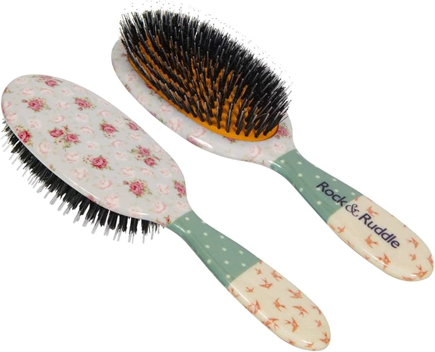 Rock & Ruddle Natural Mixed Boar Bristle Hair Brush for Women and Kids (Large, 21 cm) - Perfect f... | Amazon (US)