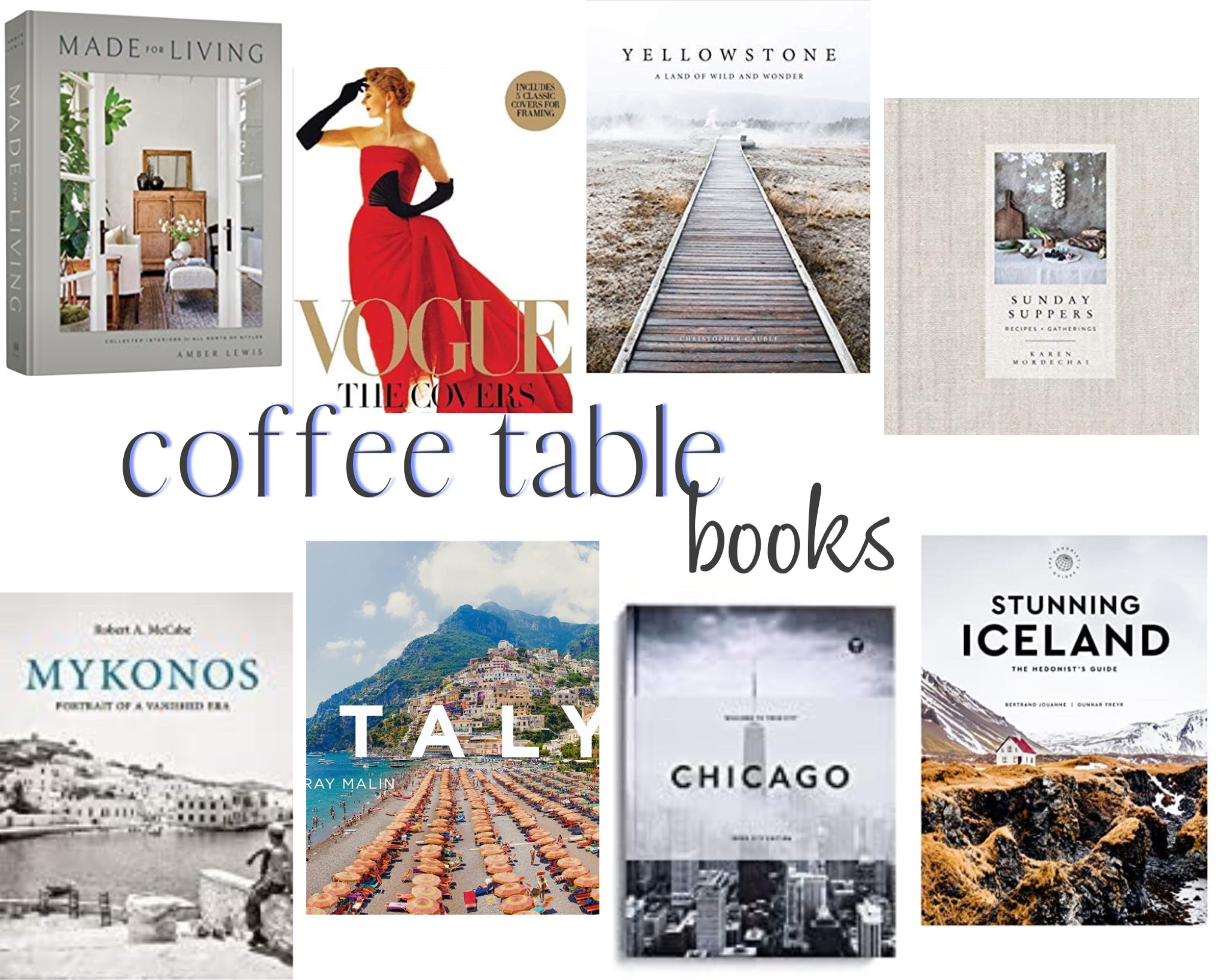 My favorite coffee table books
Bookshelf styling
Vogue
Travel books
Yellowstone 


#LTKunder50 #LTKtravel #LTKhome