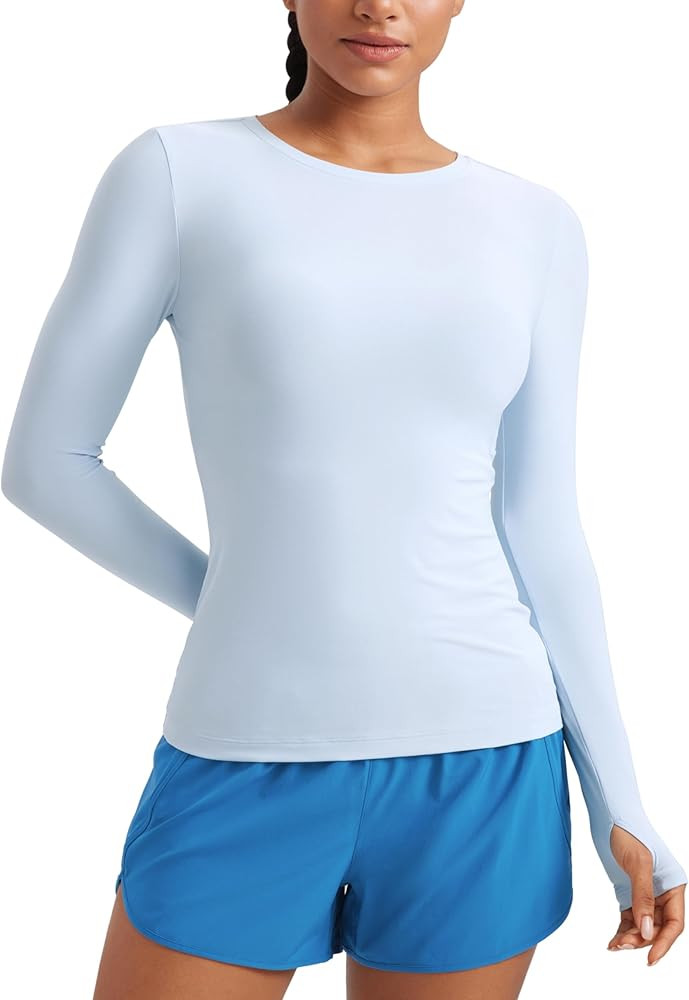 CRZ YOGA Womens Cloudweight Long Sleeve Workout Tops Lightweight Athletic Basic Shirts Soft Casua... | Amazon (US)