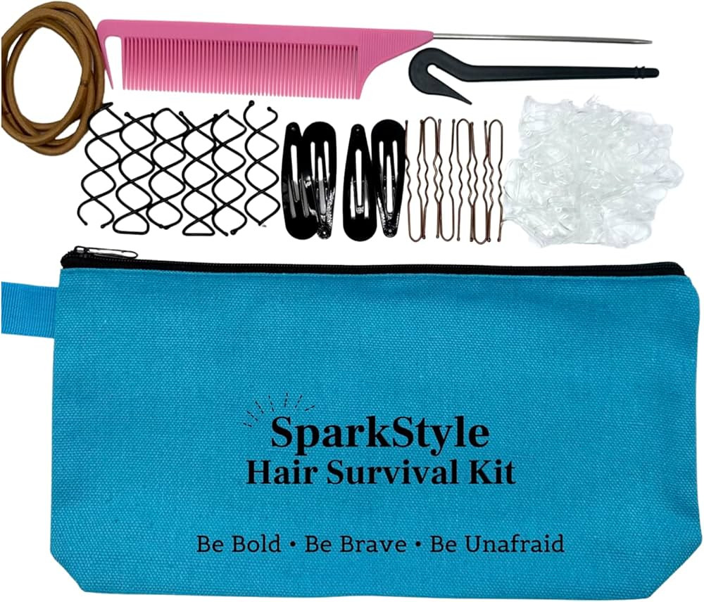 SparkStyle Hair Survival Kit, Gymnastics Hair Essentials Dance Cheer Gymnast Toddler Mom Dance Ha... | Amazon (US)