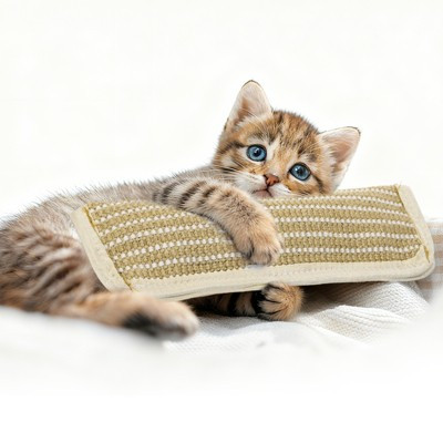 Unique Bargains Natural Sisal Interactive Interesting Bedroom Balcony Cat Scratcher Post 3.7" x 15.7" | Target