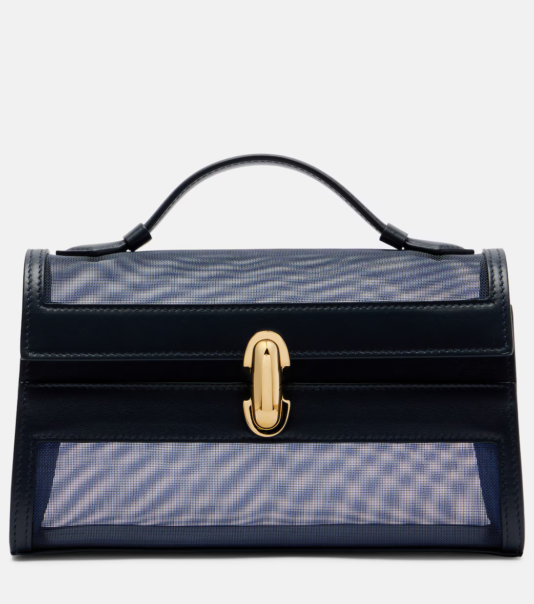 Symmetry leather-trimmed mesh tote bag | Mytheresa (US/CA)