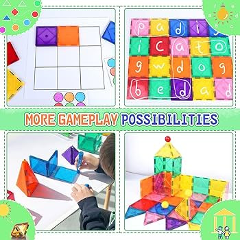 Soyee Magnetic Tiles Toddler Toys Magnetic Building Blocks for Kids Ages 3-12 STEM Educational To... | Amazon (US)