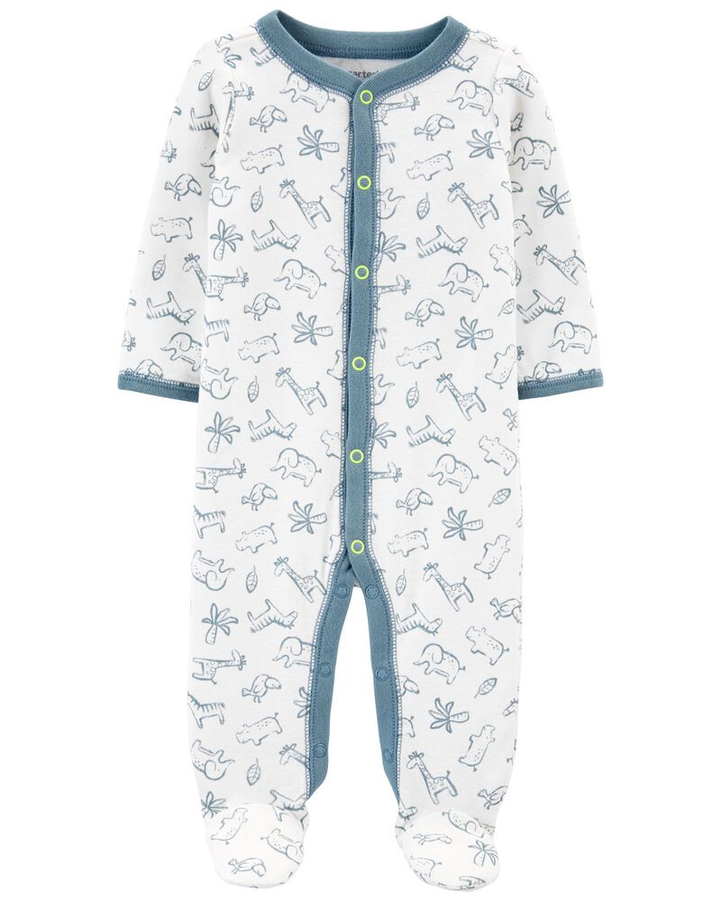 Striped Snap-Up Cotton Sleep & Play | Carter's