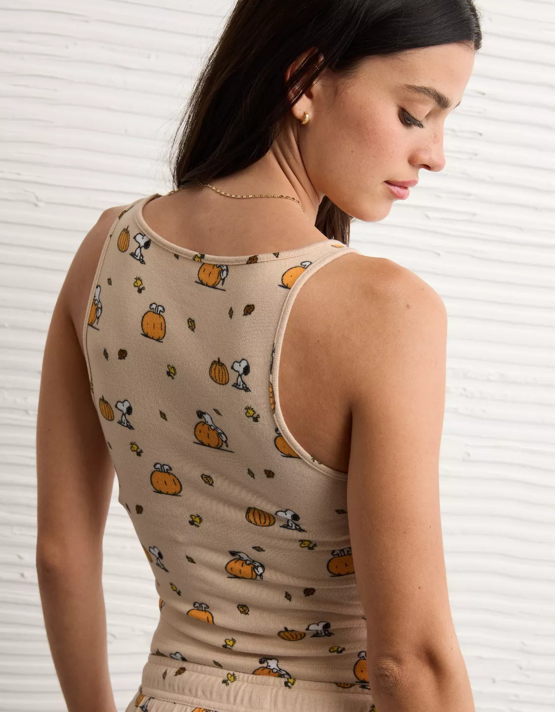 AE Luxe Plush Snoopy Halloween Tank Top & Pant PJ Set | American Eagle Outfitters (US & CA)