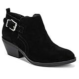 WHITE MOUNTAIN Shoes Santiago Women's Bootie, Black/Suede, 7H M | Amazon (US)