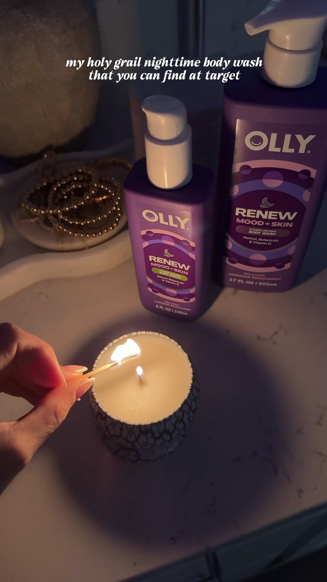 the ultimate nighttime shower body wash for all the sleepy vibes 😴✨ #OLLYpartner