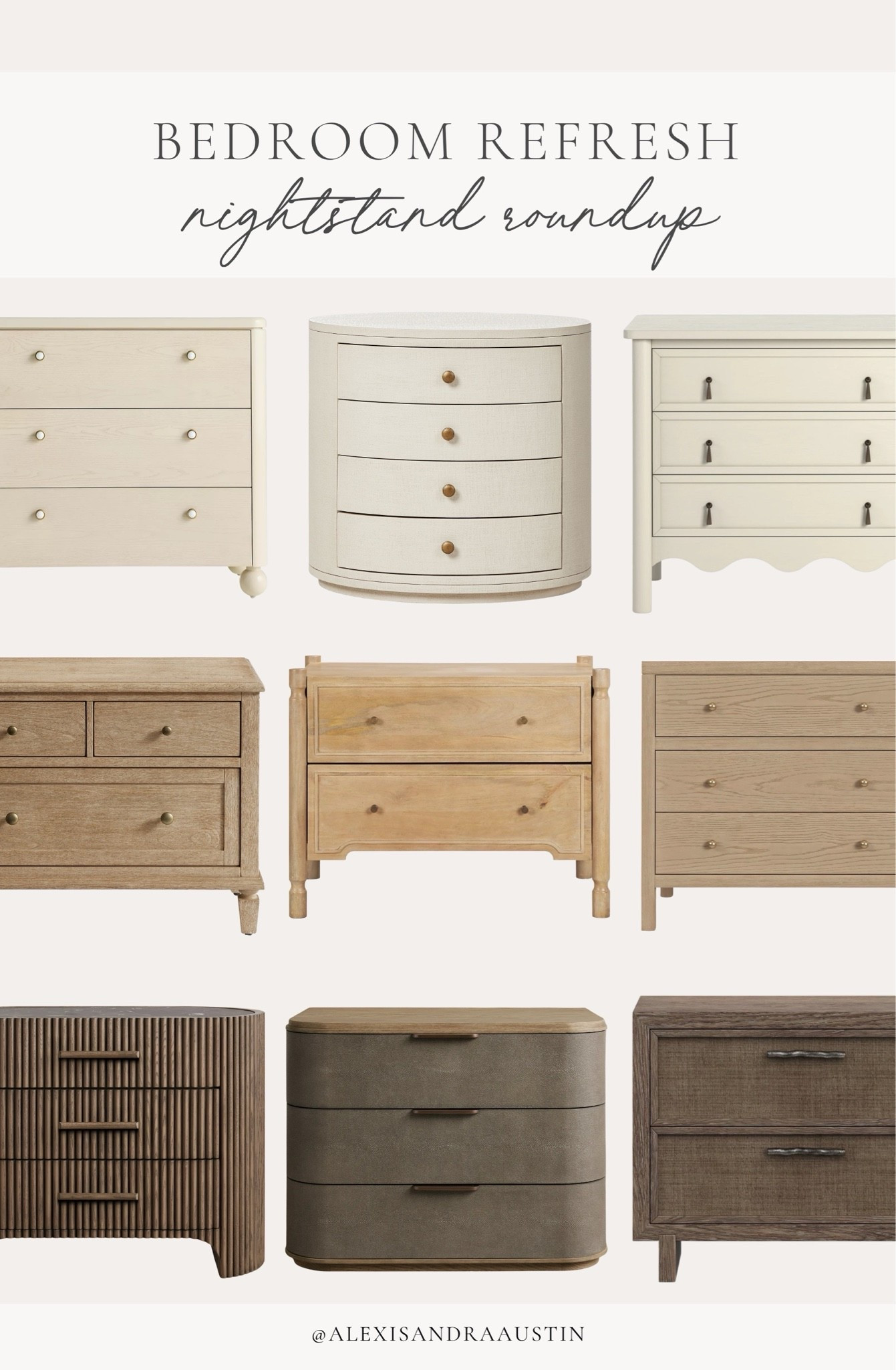 Nightstand roundup! Find all the details that caught my eye to incorporate into a timeless, collected bedroom space.

Home finds, neutral home inspo, spring refresh, collected style, furniture favorites, nightstand details, light and bright, dark and moody, neutral wood tones, spring bedroom, storage solutions, bedroom accents, Wayfair, Kathy Kuo Home, Arhaus, Anthropologie, Crate and Barrel, Pottery Barn style, shop the look!

#LTKSeasonal #LTKHome