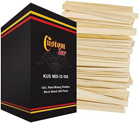 Custom Shop Craft and Paint Sticks - (Pack -100 Sticks) 12" Inch Premium Grade Wood Stirrers / Pa... | Amazon (US)