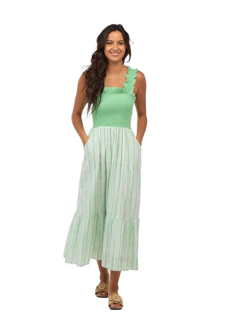 The Page Midi Dress | Green Vine | Beau & Ro