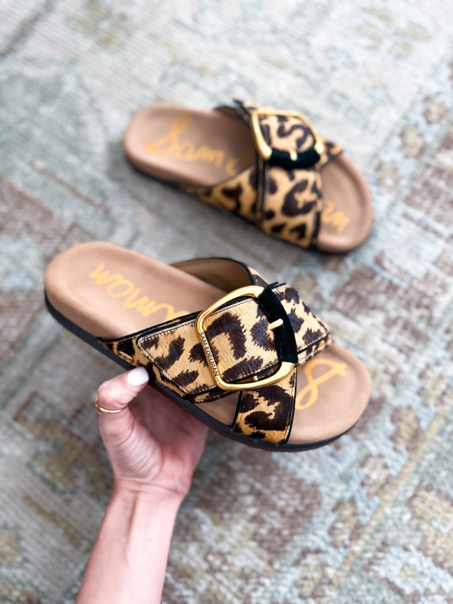 Leopard buckle sandals are TTS. Sleeker than Birks! So cute!! And comfy too! Spring shoes. Slide sandals. Summer shoes. Spring outfits. Elevated casual style. 

#LTKootd #LTKPetite #LTKTravel