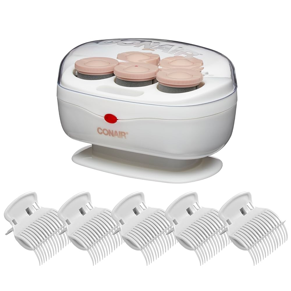 Conair Double Ceramic Hot Rollers for Long, Medium, and All Hair - Hair Curler - Hair Roller Clip... | Amazon (US)