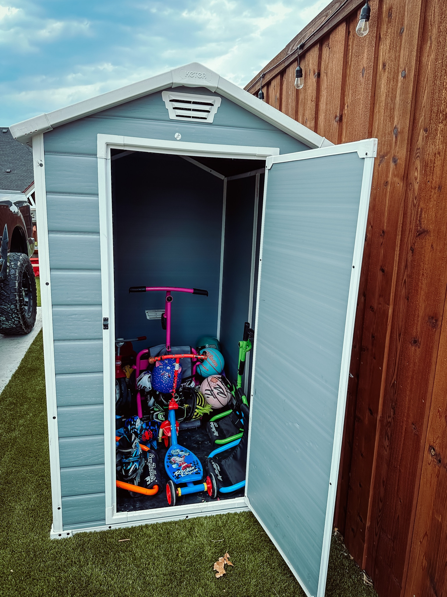 4x6 storage shed is on sale for 20% off plus a $50 off amazon coupon. this shed is perfectly compact for our side yard for all the bikes, scooters, skates + rollers

#LTKfamily #LTKkids #LTKhome