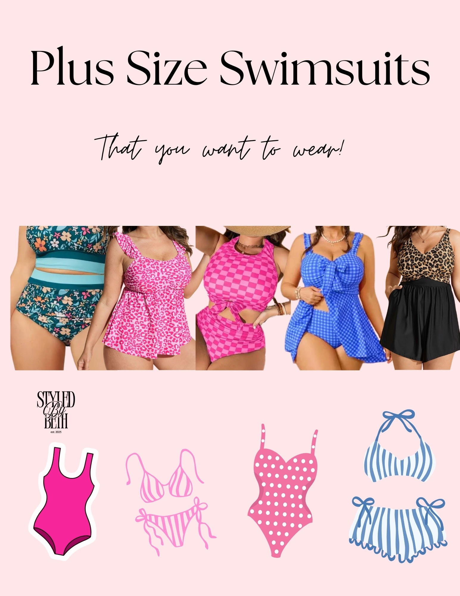 Plus size swimsuits that you want to wear! 

#LTKmomlife #LTKfitnessgoals #LTKootd