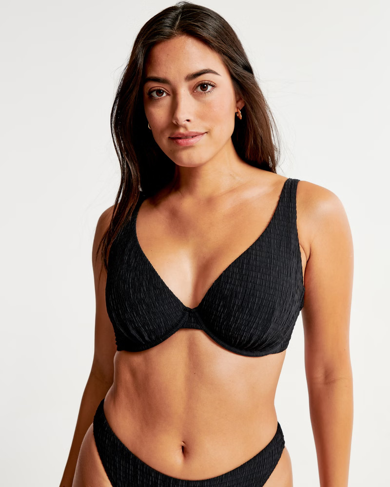 Women's Curve Love High Apex Underwire Bikini Top | Women's Swimwear | Abercrombie.com | Abercrombie & Fitch (US)