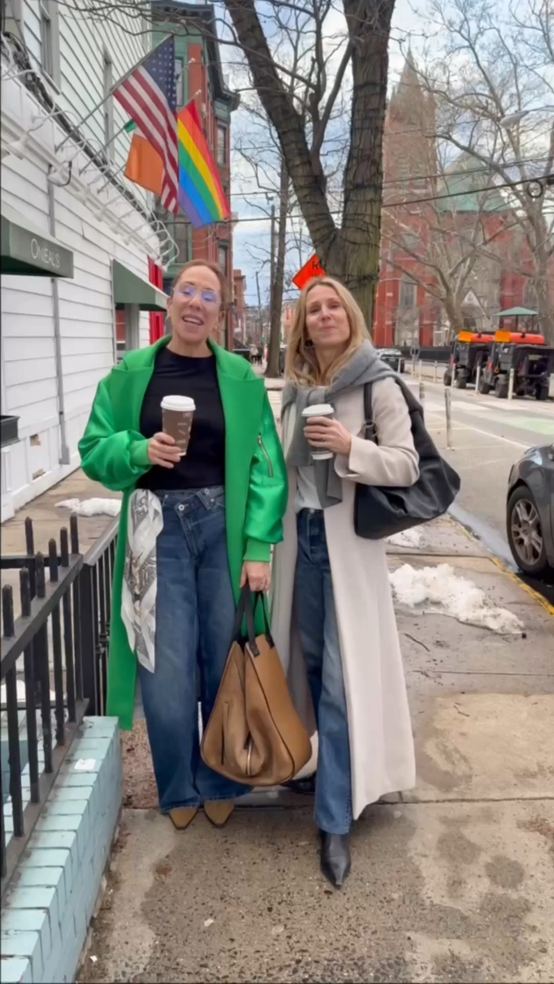 Monday OOTD 🍀
Pulled these trenches out from the depths of our closets… proof that Kelly green has always been in. We hope you have your green picked out for next week 😉

@zara 
@quince 
@loewe 
@allsaints 
@levis 
@bananarepublic 
@ayede  
@fruitoftheloom 
@amazon 
@LV 

Shop it all on our LTK + browse similar finds on our Amazon Storefront.

#heretherestyle
#everydaystyleinspo 
#styleover50 
#wearwhatyoulove 
#outfitsandopinions 