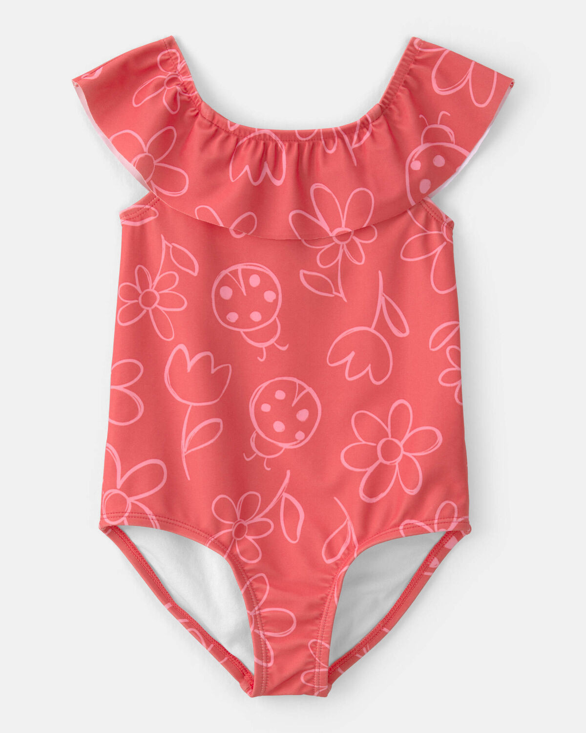 Toddler Girl Floral 1-Piece Swimsuit - Red | Carter's Inc