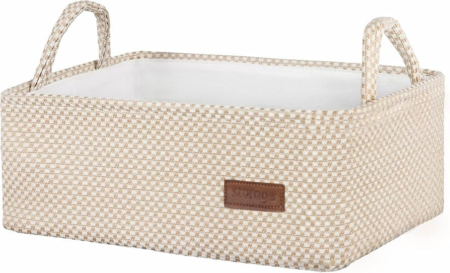 Small Storage Basket for Organizing，Collapsible Fabric Bins for Shelves, Closets, Laundry, Nurs... | Amazon (US)
