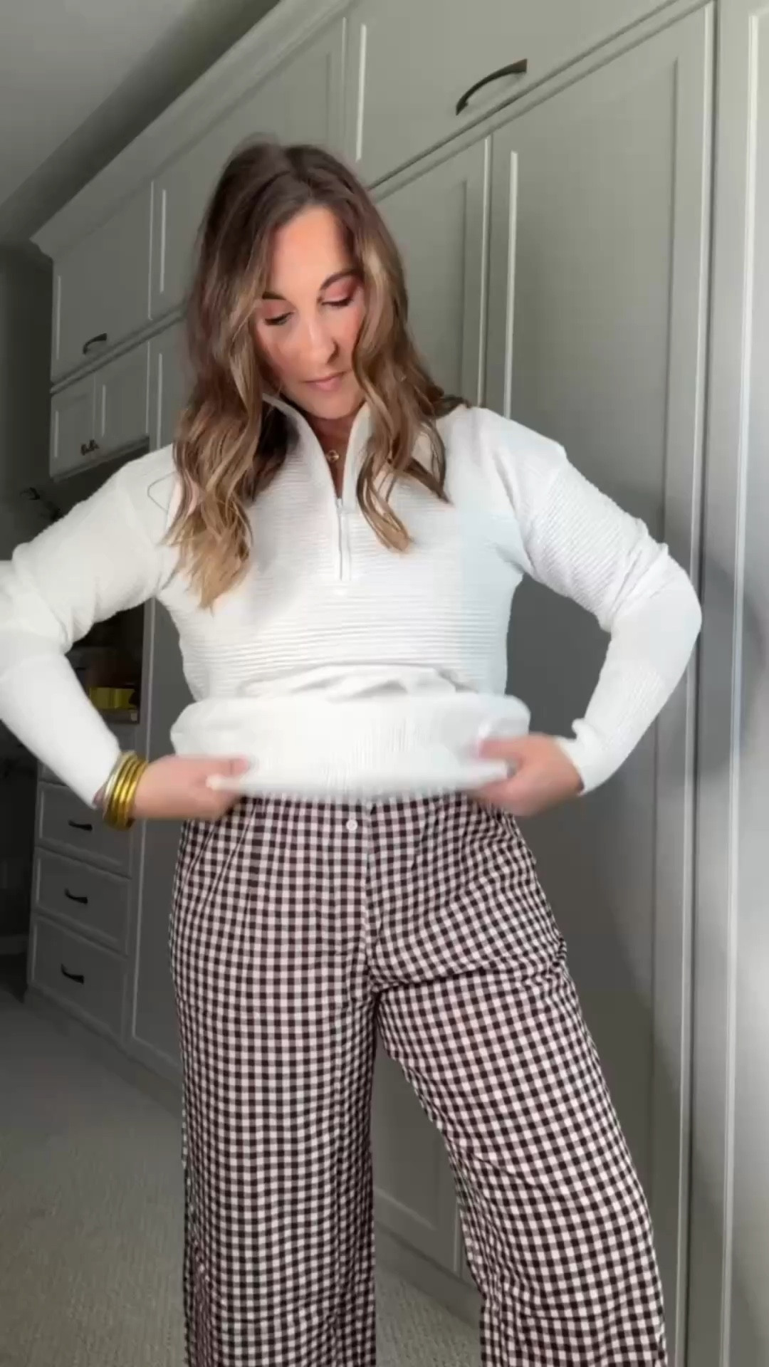 Living the cozy, lightweight top!!!😍😍 you could wear this with jeans, but I’m loving it with the gingham pants! 

@walmart @amazon spring outfit, spring break, travel, vacation, Walmart, fashion, Walmart outfit, Gingham 
￼

#LTKSeasonal #LTKootd #LTKSaleAlert