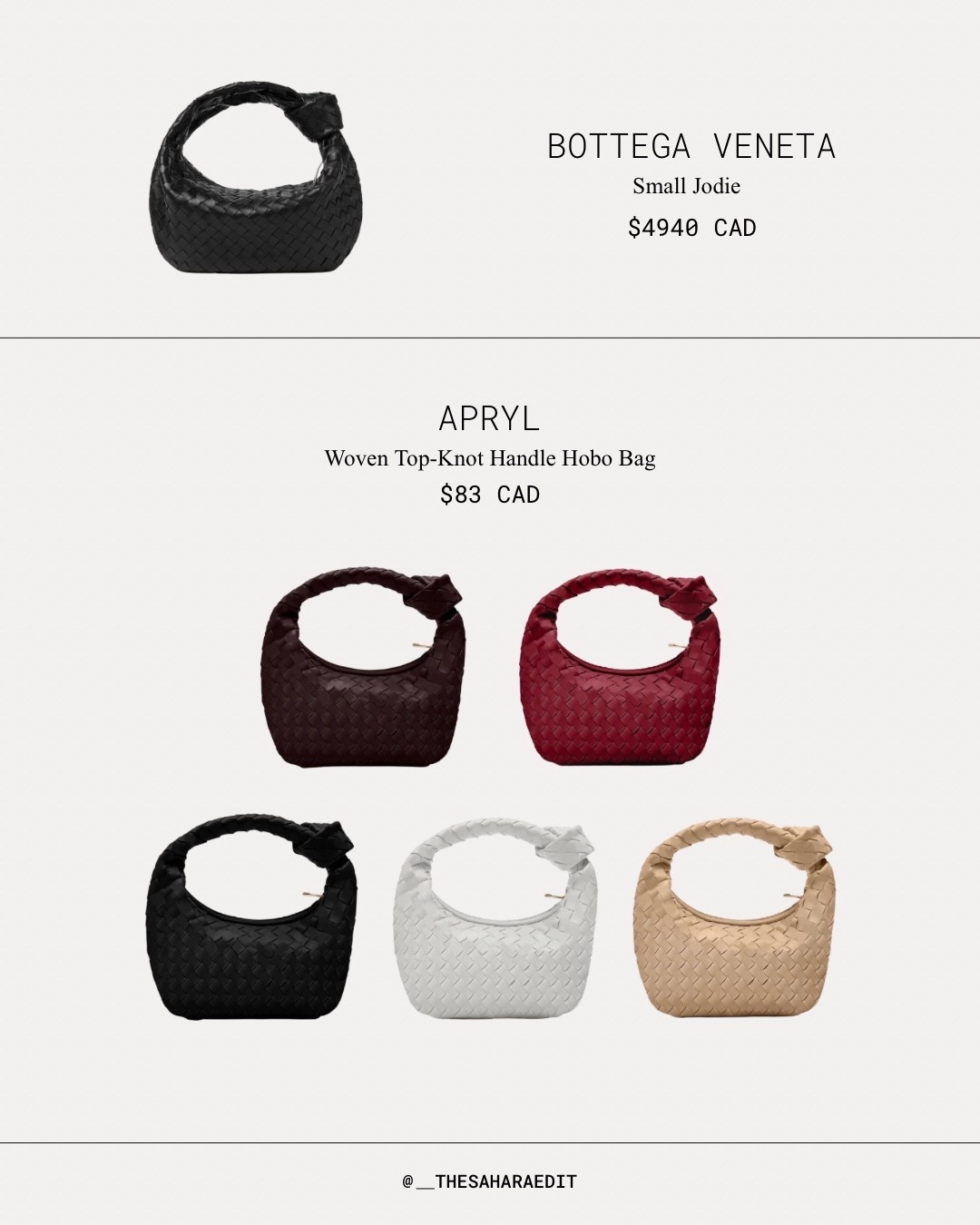 Botega Veneta Small Jodie Bag Dupes 🖤 shop these lovelies and more in our Luxury Dupes Collection 🖤

#LTKcanada #LTKbag