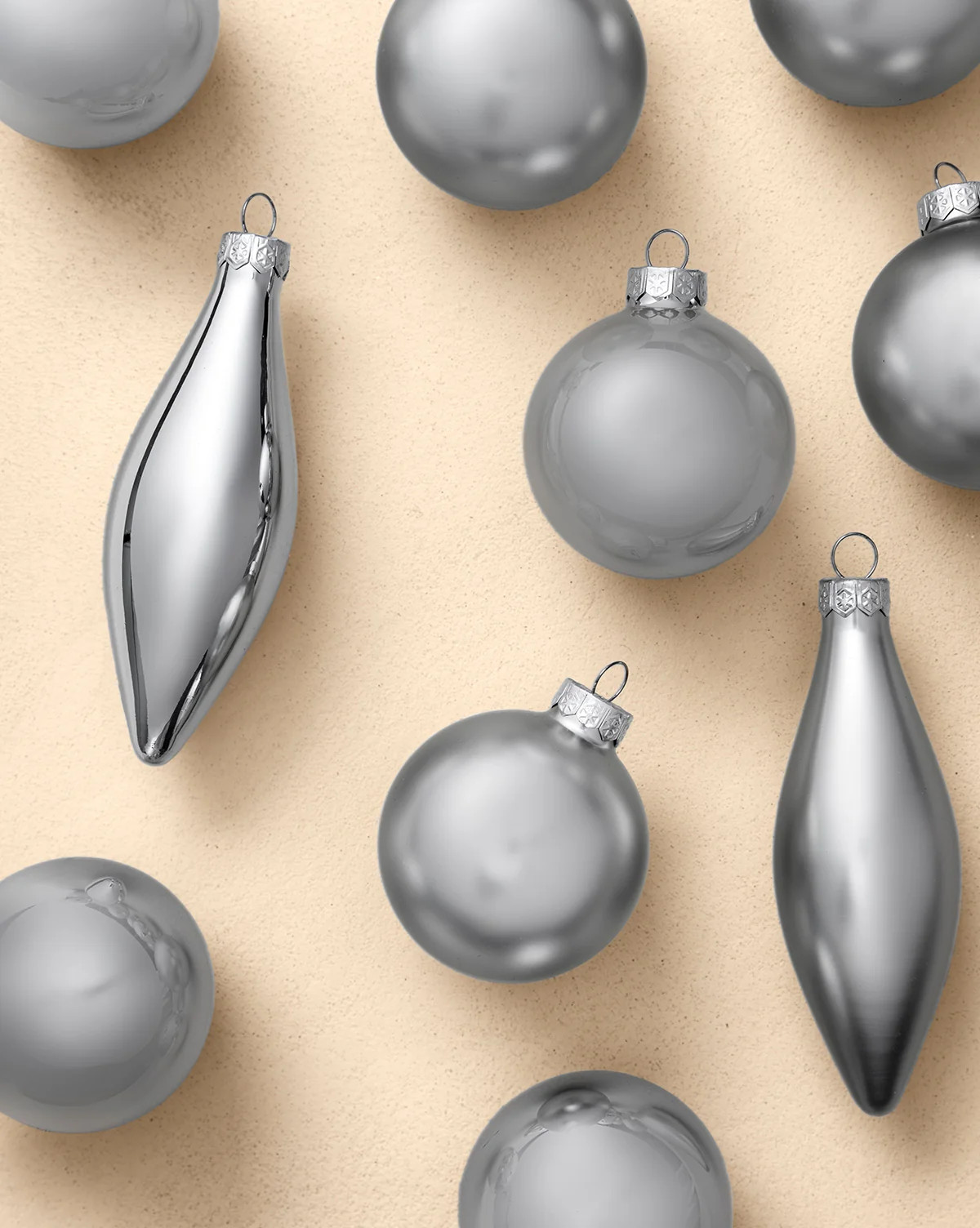 Assorted Ornaments Silver (Set of 10) | McGee & Co. (US)