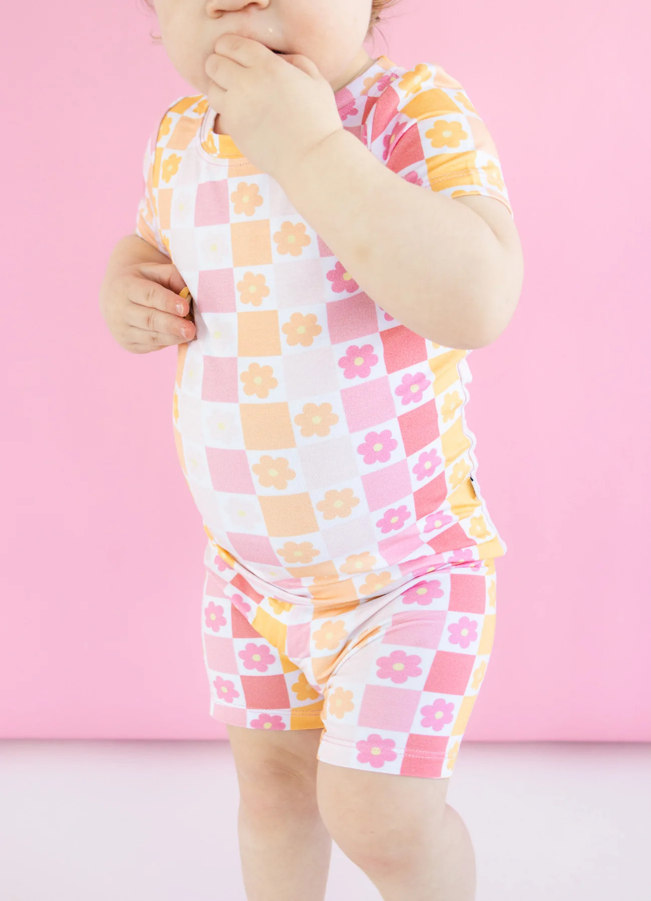 SUMMER SUNSET CHECKERS DREAM SHORT SET | Dream Big Little Co.
